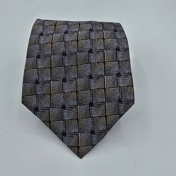 Necktie Mens Vintage Kenneth Cole 56 By 4 Inch Tie 100% Silk Grey Menswear - Picture 1 of 6